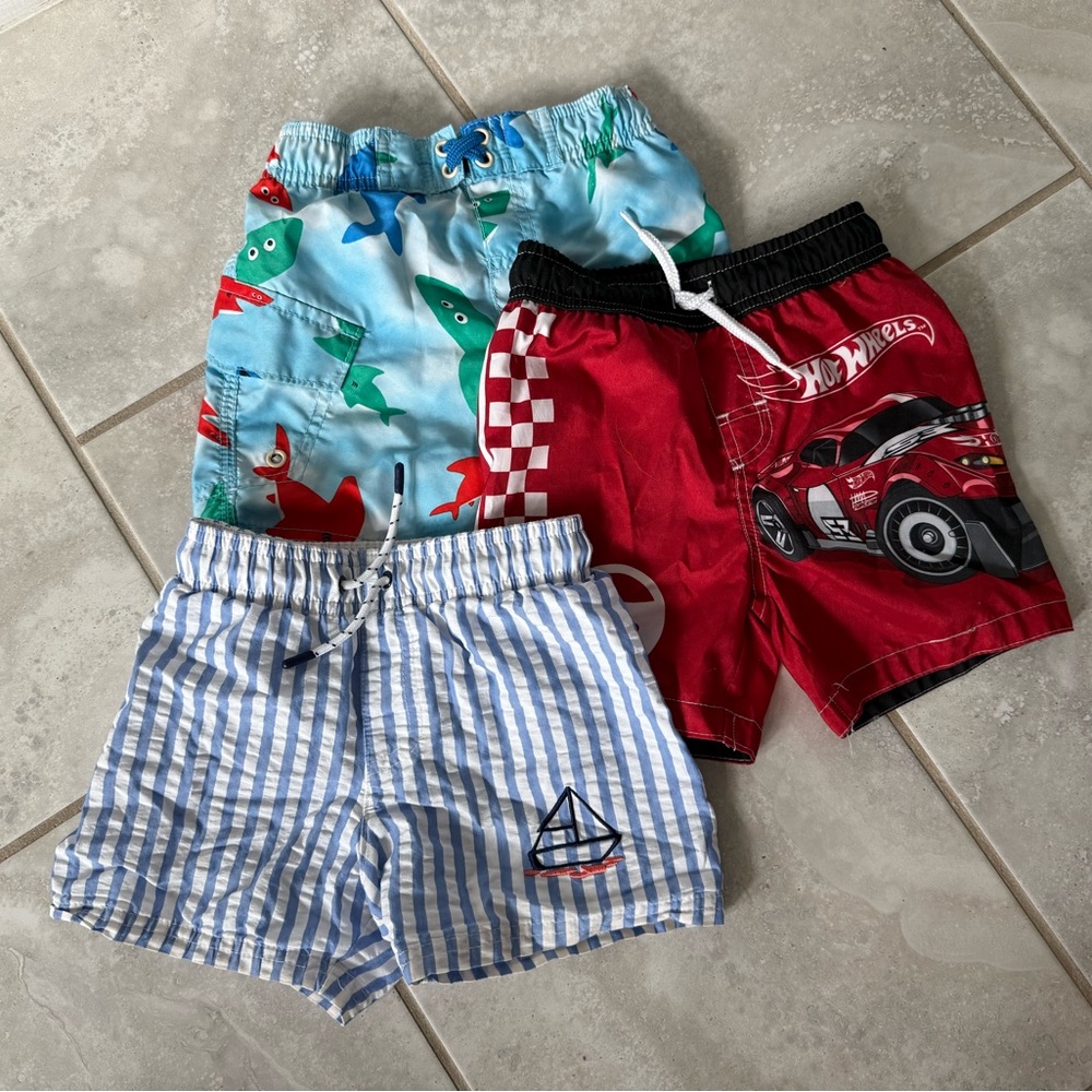 Cat & Jack Joe Boxer Hotwheels Toddler Swim Trunk Bundle